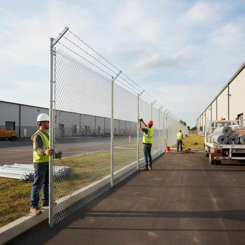 Industrial Fence Painting